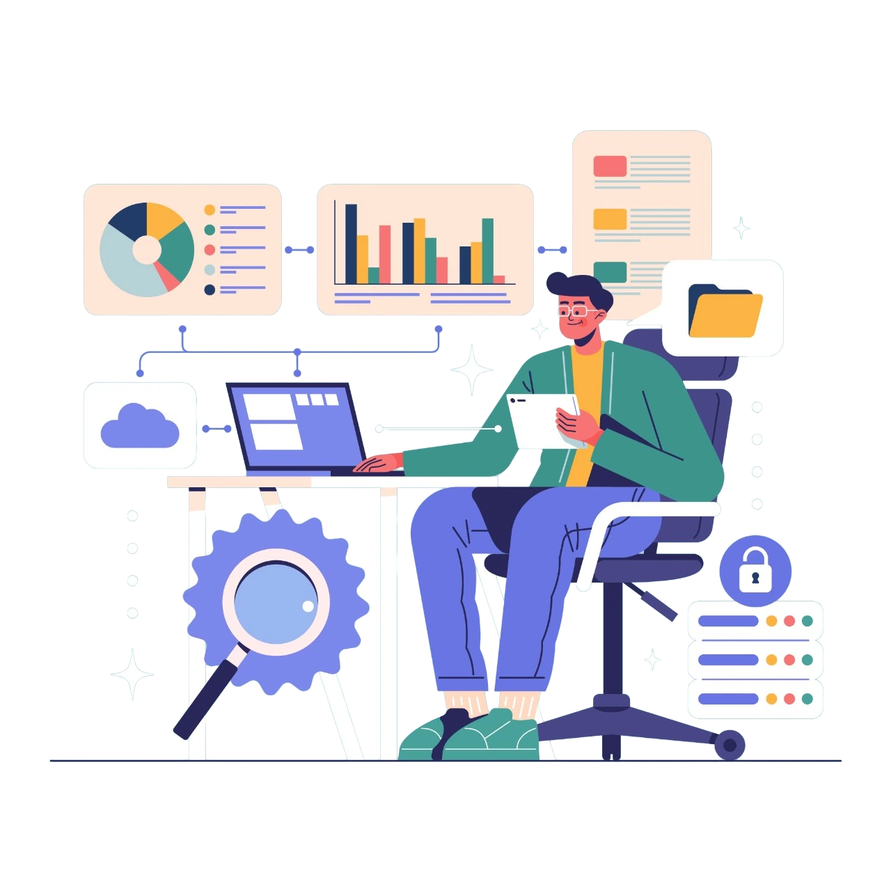 Professional team managing Microsoft 365 services